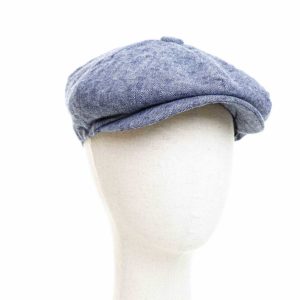 Cappello Baker Boy Hat Blu Quadretti Clamor Glamour Fronte