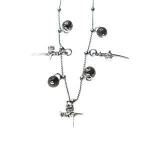 Collana Chiodo Croce Charms Argento Made in Italy Clamor Glamour Linea Clamor