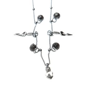 Collana Cupido Charms Argento Made in Italy Clamor Glamour Linea Glamour